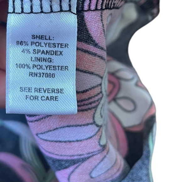 Cato Y2K Plus Size Hippie Boho Groovy Psychedelic Floral Asymmetrical Wrap Top - Picture 5 of 5